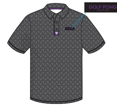 Golf Pong Country Club Purple Rack Polo