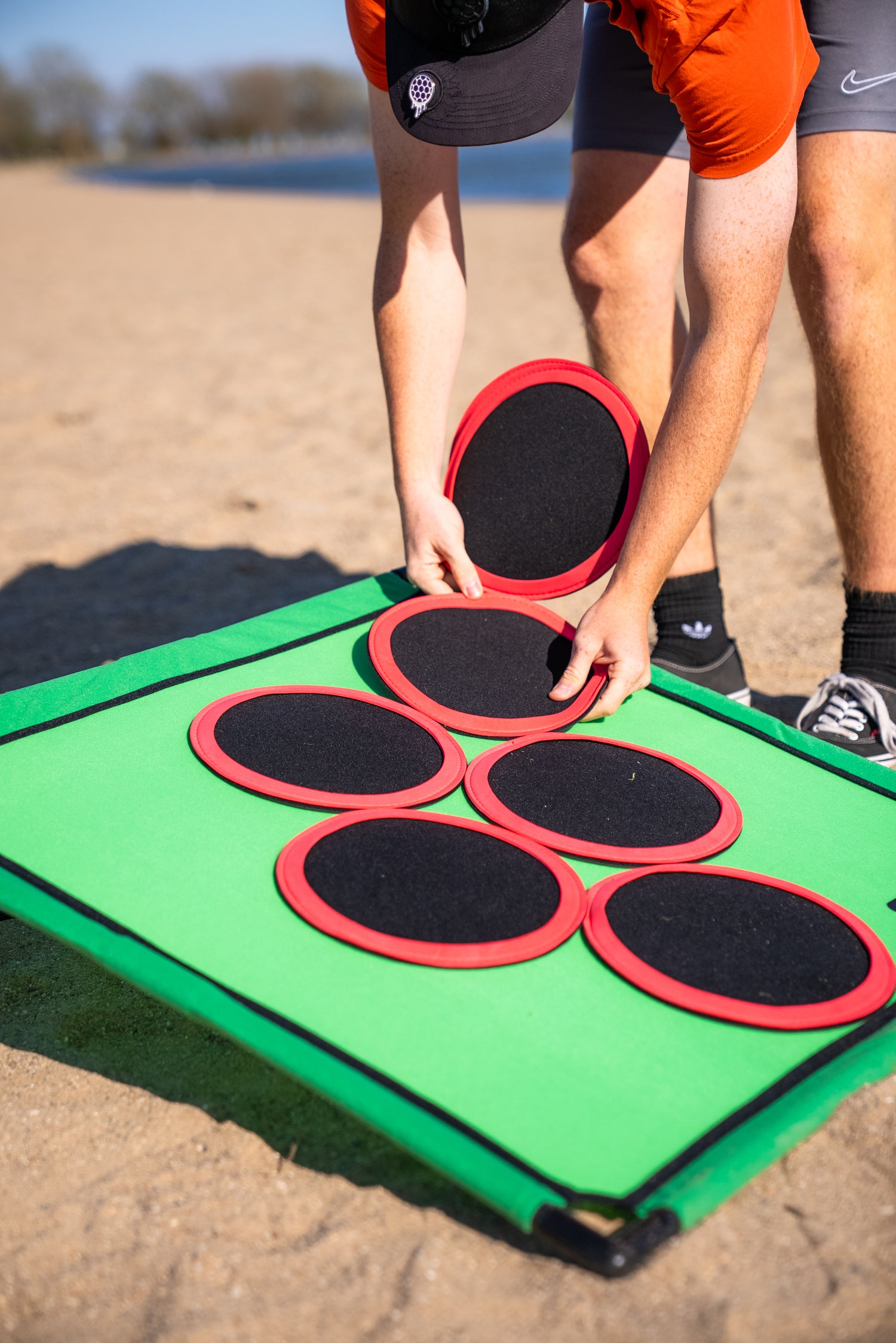 Placing golf pong targets