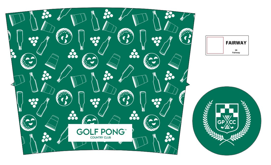 Green Golf Pong Country Club Head Cover