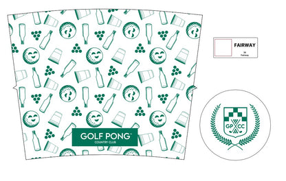 White Golf Pong Country Club Head Cover