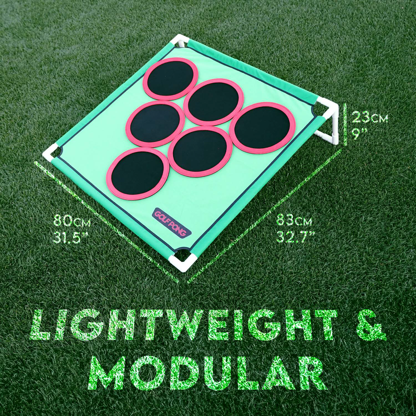 Lightweight and Modular Design, Easy to Set Up Golf Pong