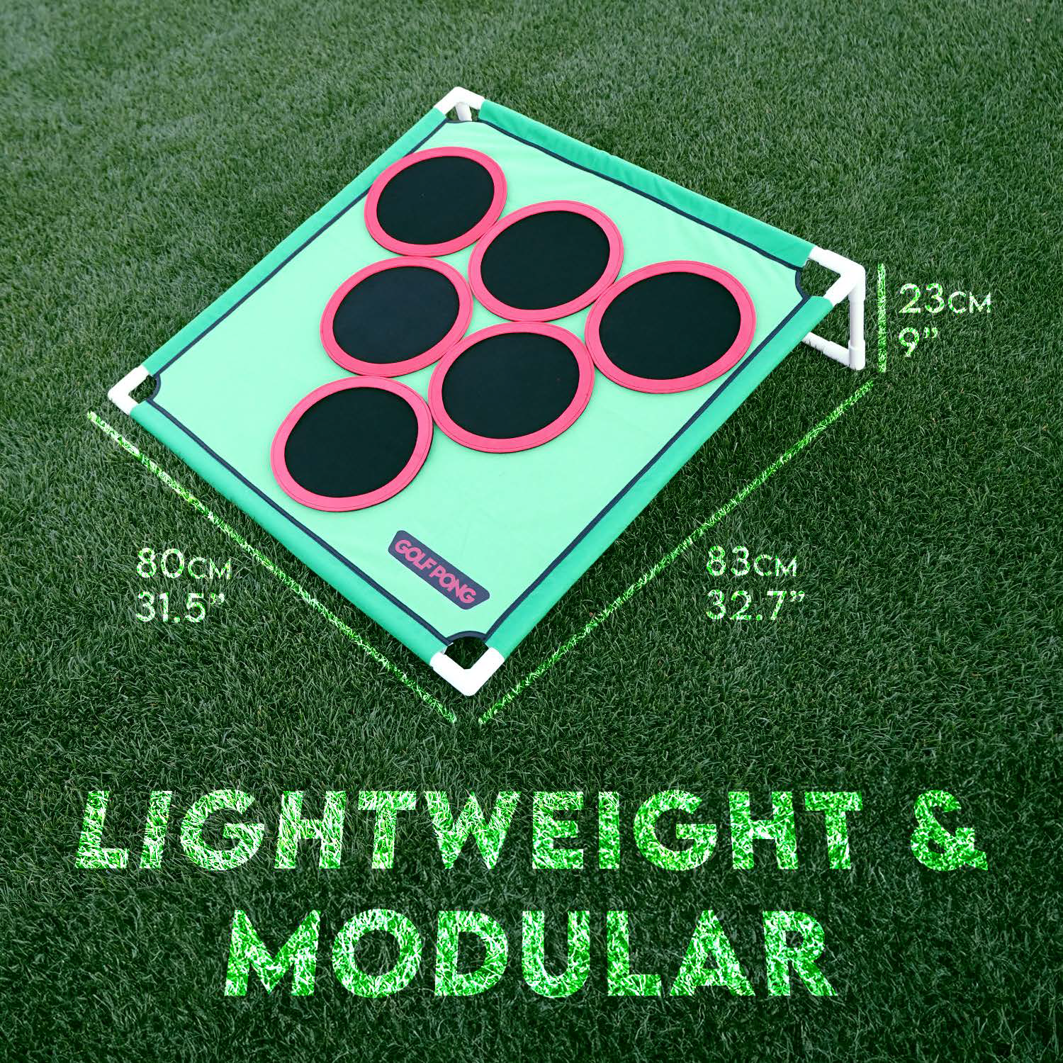 Lightweight and Modular Design, Easy to Set Up Golf Pong
