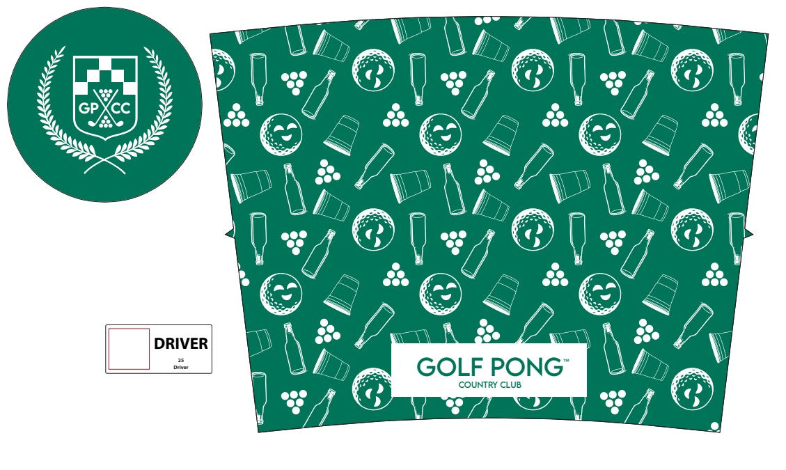 Green Golf Pong Country Club Head Cover