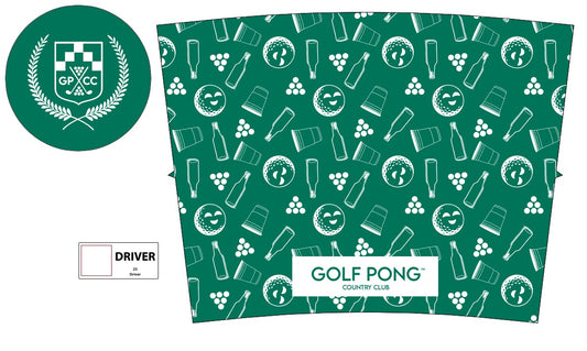 Green Golf Pong Country Club Head Cover